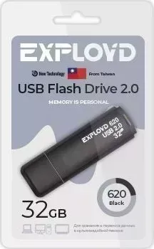 Флеш-накопитель EXPLOYD EX-32GB-620-Black USB флэш-накопитель