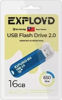 Флеш-накопитель EXPLOYD EX-16GB-650-Blue USB флэш-накопитель