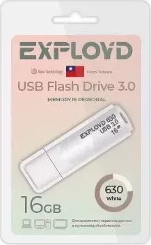 Флеш-накопитель EXPLOYD EX-16GB-630-White 3.0 USB флэш-накопитель USB