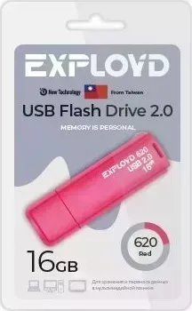 Флеш-накопитель EXPLOYD EX-16GB-620-Red USB флэш-накопитель