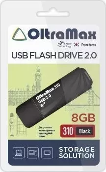 Флеш-накопитель OLTRAMAX OM-8GB-310-Black USB флэш-накопитель