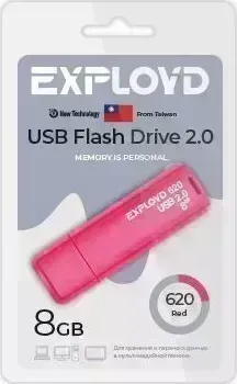 Флеш-накопитель EXPLOYD EX-8GB-620-Red USB флэш-накопитель