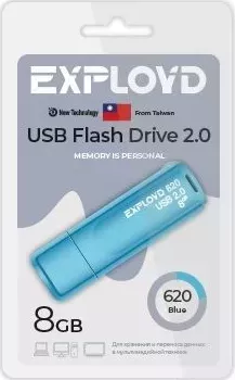 Флеш-накопитель EXPLOYD EX-8GB-620-Blue USB флэш-накопитель