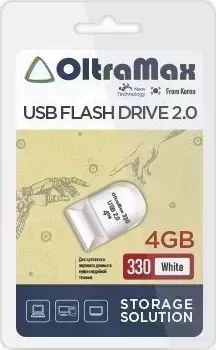 Флеш-накопитель OLTRAMAX OM-4GB-330-White USB флэш-накопитель
