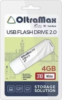 Флеш-накопитель OLTRAMAX OM-4GB-310-White USB флэш-накопитель
