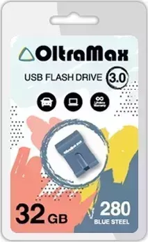 Флеш-накопитель OLTRAMAX OM-32GB-280-Blue Steel 3.0 флэш-накопитель