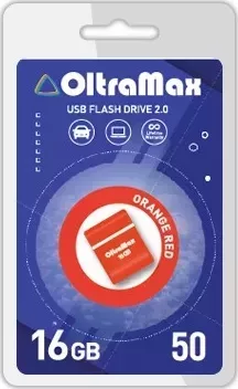 Флеш-накопитель OLTRAMAX OM-16GB-50-Orange Red 2.0 флэш-накопитель