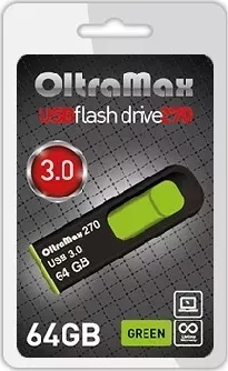 Флеш-накопитель OLTRAMAX OM-64GB-270-Green 3.0 зеленый флэш-накопитель