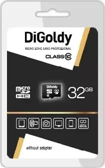 Карта памяти DIGOLDY 32GB microSDHC Class10 - без адаптера SD