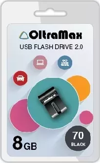 Флеш-накопитель OLTRAMAX OM-8GB-70-черный USB флэш-накопитель