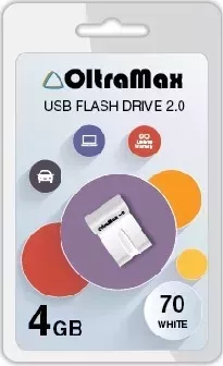 Флеш-накопитель OLTRAMAX OM-4GB-70-белый USB флэш-накопитель