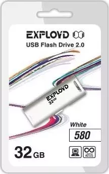 Флеш-накопитель EXPLOYD 32GB-580-белый USB флэш-накопитель