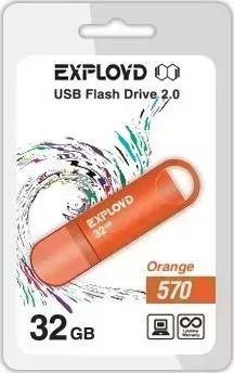 Флеш-накопитель EXPLOYD 32GB-570-оранжевый USB флэш-накопитель