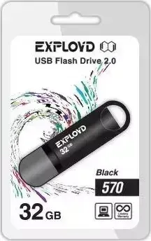 Флеш-накопитель EXPLOYD 32GB-570 черный USB флэш-накопитель