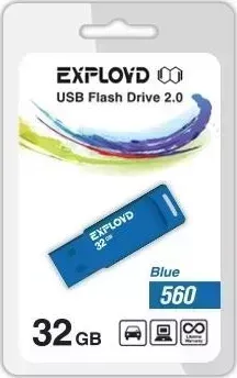 Флеш-накопитель EXPLOYD 32GB-560-синий USB флэш-накопитель