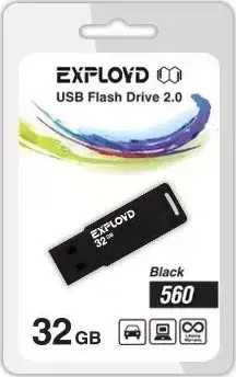 Флеш-накопитель EXPLOYD 32GB-560-черный USB флэш-накопитель