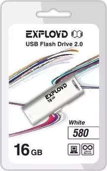 Флеш-накопитель EXPLOYD 16GB-580-белый USB флэш-накопитель