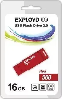 Флеш-накопитель EXPLOYD 16GB-560-красный USB флэш-накопитель