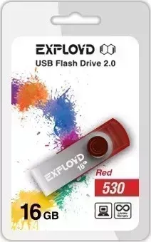 Флеш-накопитель EXPLOYD 16GB 530 красный USB флэш-накопитель
