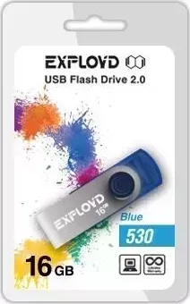 Флеш-накопитель EXPLOYD 16GB 530 синий USB флэш-накопитель