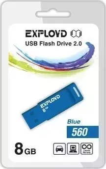 Флеш-накопитель EXPLOYD 8GB-560-синий USB флэш-накопитель