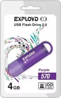 Флеш-накопитель EXPLOYD 4GB-570 пурпурный USB флэш-накопитель