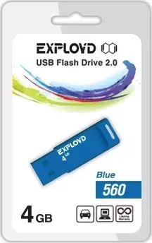 Флеш-накопитель EXPLOYD 4GB-560-синий USB флэш-накопитель