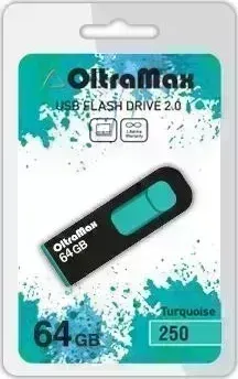 Флеш-накопитель OLTRAMAX OM-64GB-250-бирюзовый USB флэш-накопитель
