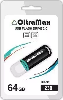 Флеш-накопитель OLTRAMAX OM-64GB-230-черный USB флэш-накопитель
