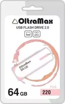 Флеш-накопитель OLTRAMAX OM-64GB-220-розовый USB флэш-накопитель