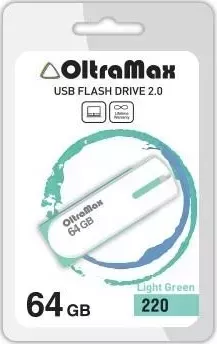 Флеш-накопитель OLTRAMAX OM-64GB-220-св.зеленый USB флэш-накопитель