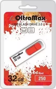 Флеш-накопитель OLTRAMAX OM-32GB-250-красный USB флэш-накопитель