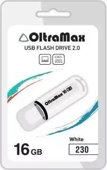 Флеш-накопитель OLTRAMAX OM-16GB-230 белый USB флэш-накопитель