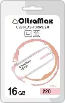 Флеш-накопитель OLTRAMAX OM-16GB-220-розовый USB флэш-накопитель