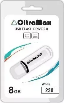 Флеш-накопитель OLTRAMAX OM-8GB-230-белый USB флэш-накопитель