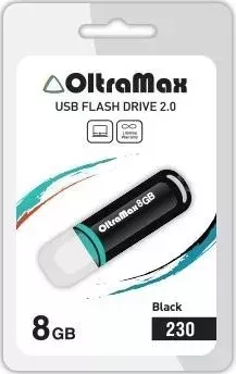 Флеш-накопитель OLTRAMAX OM-8GB-230-черный USB флэш-накопитель