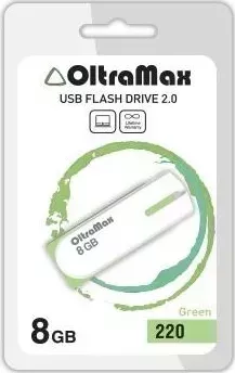 Флеш-накопитель OLTRAMAX OM-8GB-220-зеленый USB флэш-накопитель