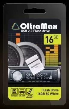 Флеш-накопитель OLTRAMAX OM016GB-mini-50-W USB флэш-накопитель