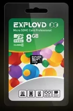 Карта памяти EXPLOYD MicroSDHC 8GB Class4