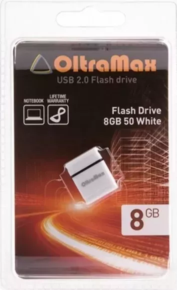 Флеш-накопитель OLTRAMAX 8GB Mini 50 белый USB флэш-накопитель 50