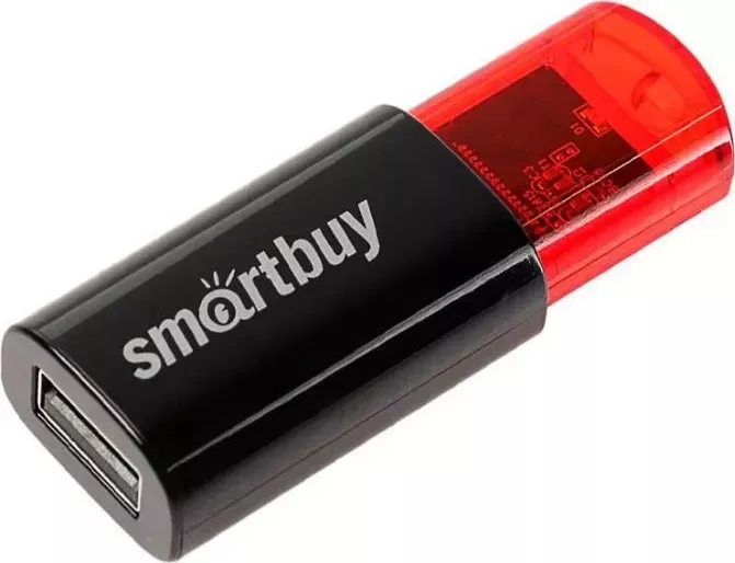 Флеш-накопитель SMARTBUY 32GB CLICK BLACK/RED