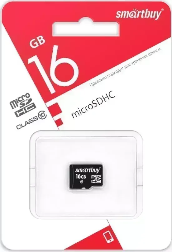 Карта памяти SMARTBUY (SB16GBSDCL10-00) MicroSDHC 16GB Сlass10