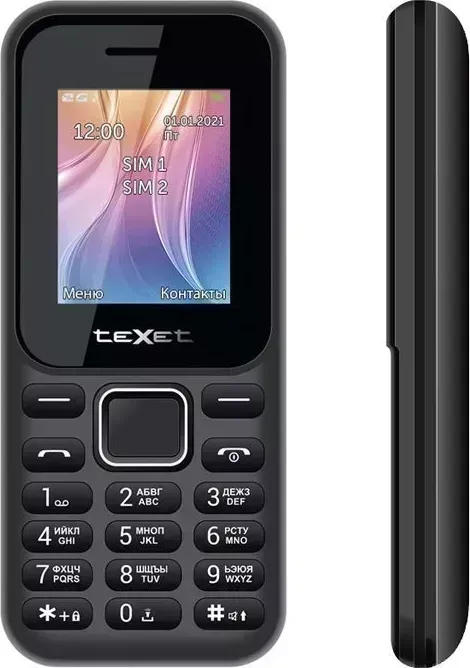 Телефон TEXET TM-123 цвет черный телефон