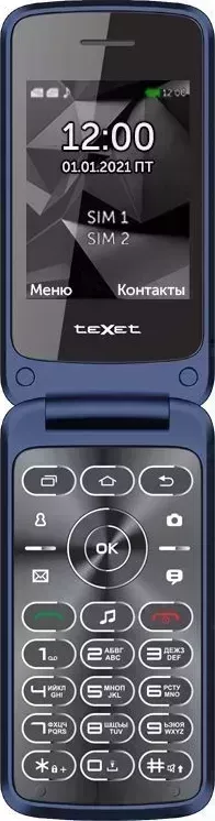 Телефон TEXET ТМ-408 цвет синий телефон
