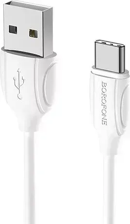 Кабель BOROFONE (6931474701800) BX19 USB-Type-C 2.4A 1M - белый