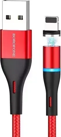 Кабель BOROFONE (6931474720801) BU16 USB-Lightning 8 Pin 2.4A 1.2M - красный