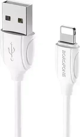Кабель BOROFONE (6931474701763) BX19 USB-Lightning 8 Pin 2.4A 1M - белый