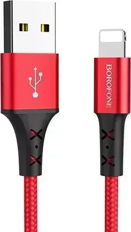Кабель BOROFONE (6931474700780) BX20 USB-Lightning 8 Pin 2.4A 1M - красный