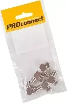Переходник PROCONNECT (05-4203-4-9) ПЕРЕХОДНИК АНТЕННЫЙ, (ШТЕКЕР F - ГНЕЗДО F), УГЛОВОЙ, (5ШТ.) (ПАКЕТ)