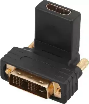 Переходник REXANT (17-6812) ПЕРЕХОДНИК ШТЕКЕР DVI-D - ГНЕЗДО HDMI, ПОВОРОТНЫЙ